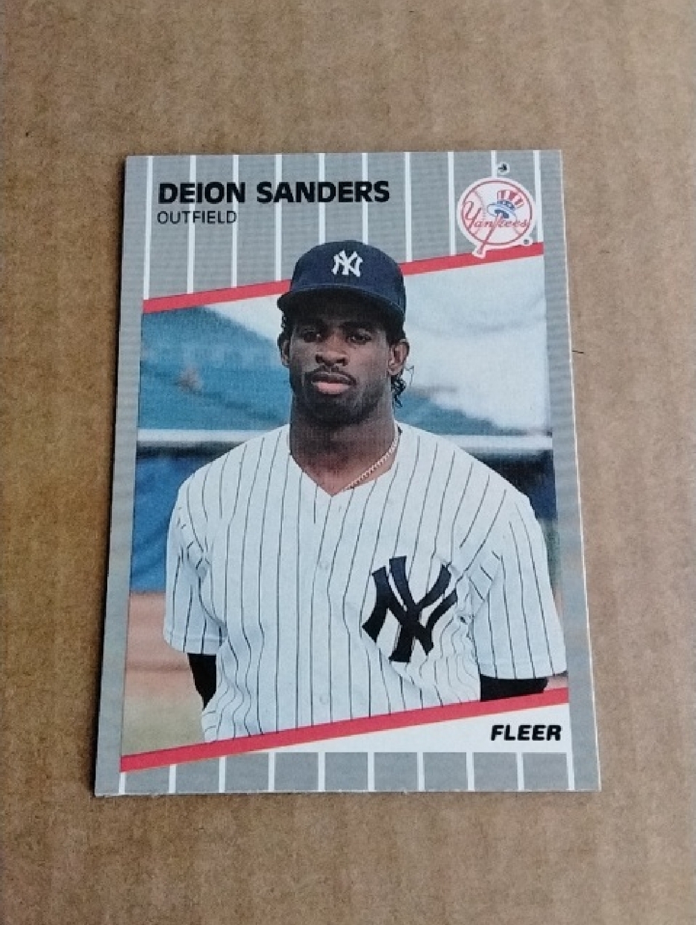 1989 Fleer Update - Deion Sanders #U-53 Yankees ROOKIE Card